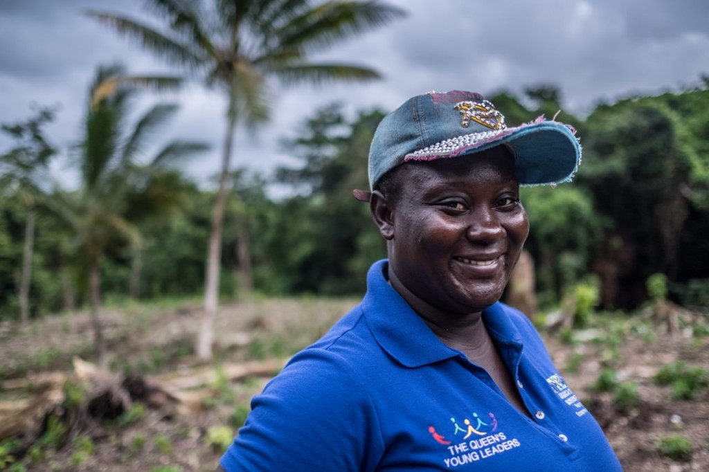Semone working hard on her new farm