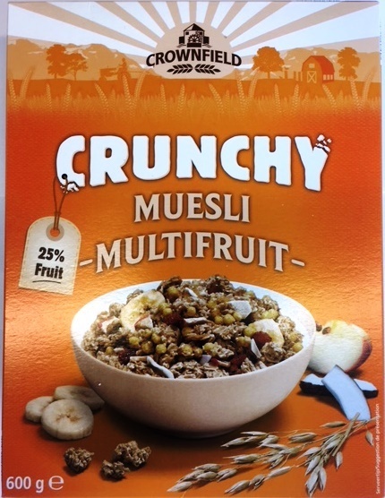 Crunchy muesli multifruit (doos, 600g)