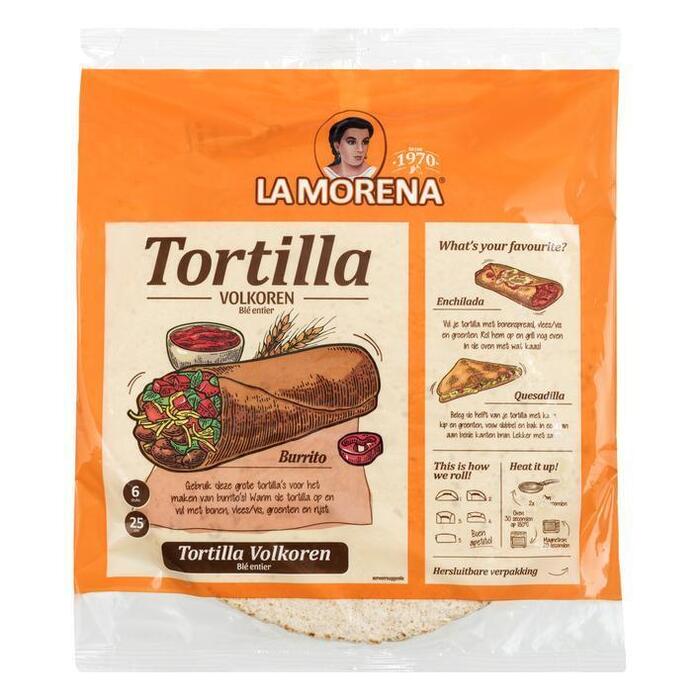 La Morena Volkoren tortilla wraps (6 × 370g)