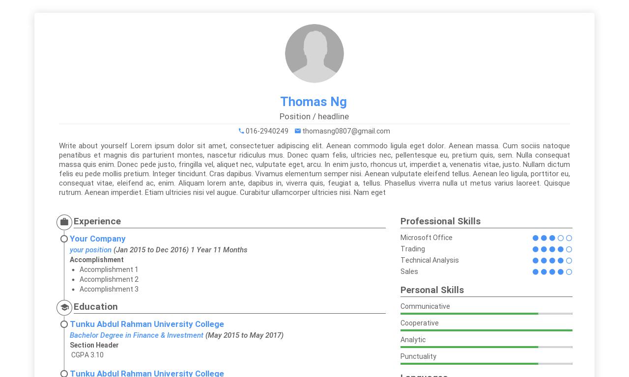 Thomas Ng Cv