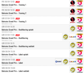 Se Bahrains formel 1 grandprix, live stream formel 1