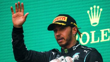 Hamilton Hungary podium 2021