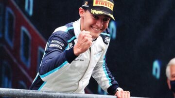 Russell podium Spa
