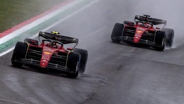 Sainz Leclerc Imola Rain