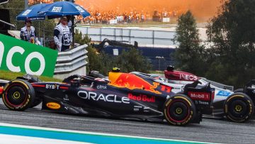 Perez Russell before crash Austria