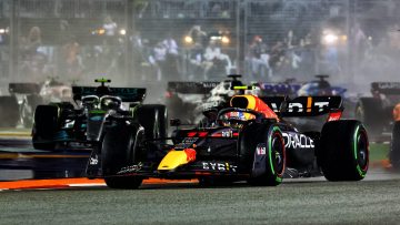 Perez Start GP Singapore rain