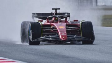 Sainz Barcelona wet conditions