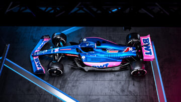 2022 BWT Alpine F1 Team Launch A522 Blue single seater