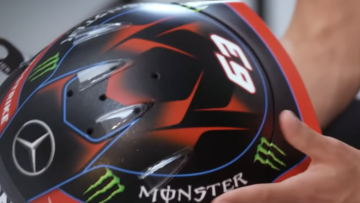 George Russell new helmet screenshot