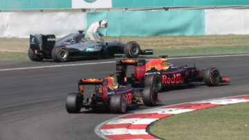 Red Bull duo and Lewis Hamilton 2016 Malaysia Race