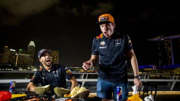 Verstappen Ricciardo Singapore Durian Fruit