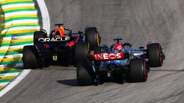 Verstappen Russell Brazil sprintrace