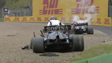 Bottas Russel Imola crash