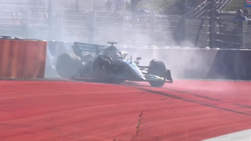 Russell crash Austria screen