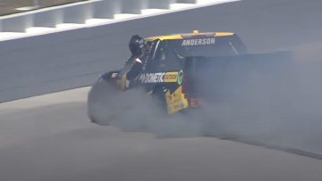 Nascar flaming hot crash screenshot