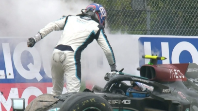 Russell Bottas crash