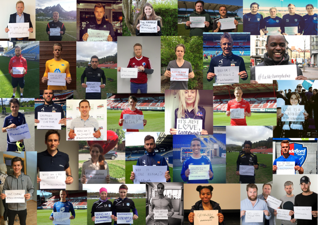 Tacklehomophobia collage Tacklehomophobia collage