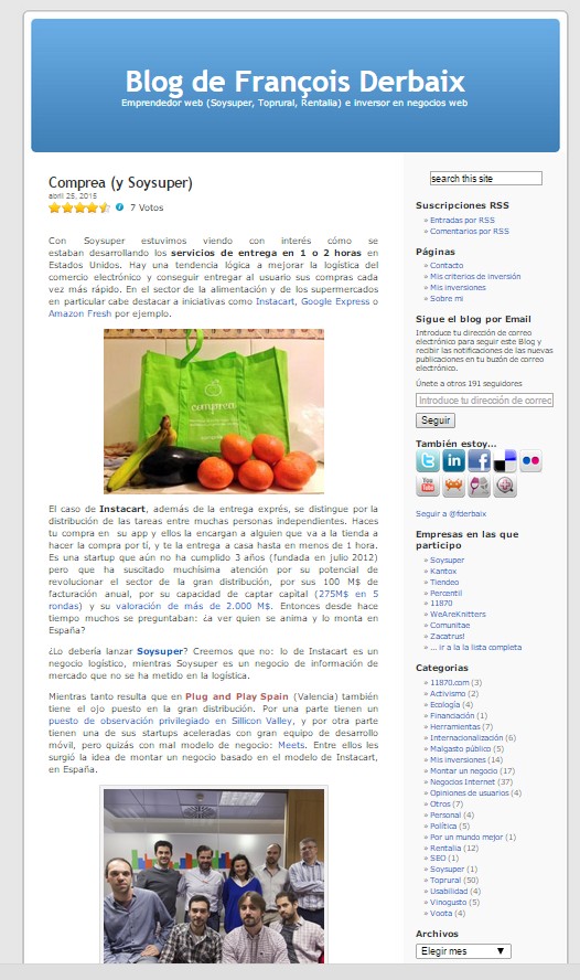 Blog François Derbaix