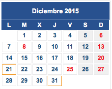 calendario fiscal diciembre 2015