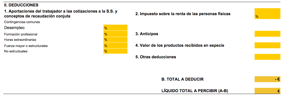 Deducciones