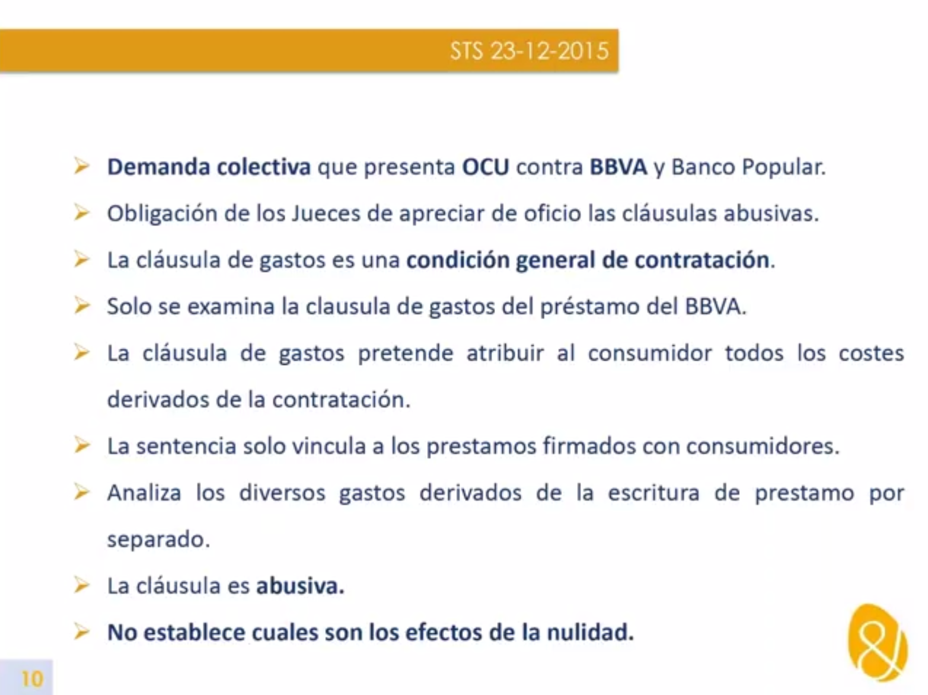 Sentencia Tribunal Supremo Gastos