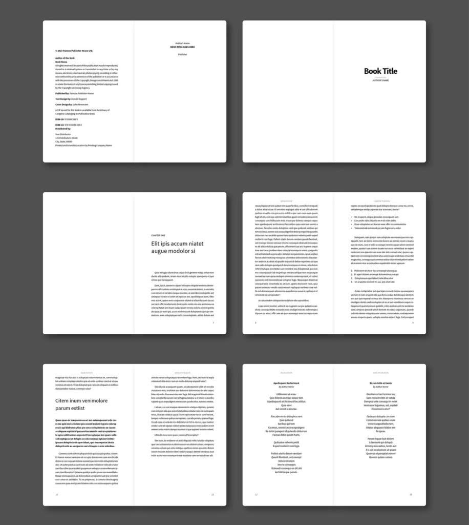 free book cover template for indesign