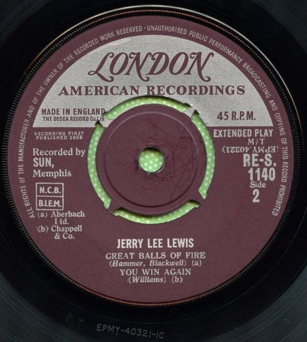 Jerry Lee Lewis - Jerry Lee Lewis (7 Zoll EP, RP) - Bild 4 von 4