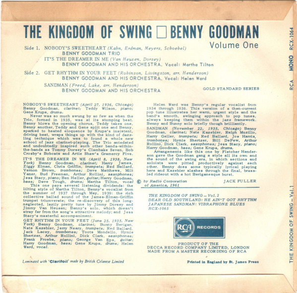 Benny Goodman - The Kingdom Of Swing (Volume 1) (7", EP, Mono) - Bild 2 von 4