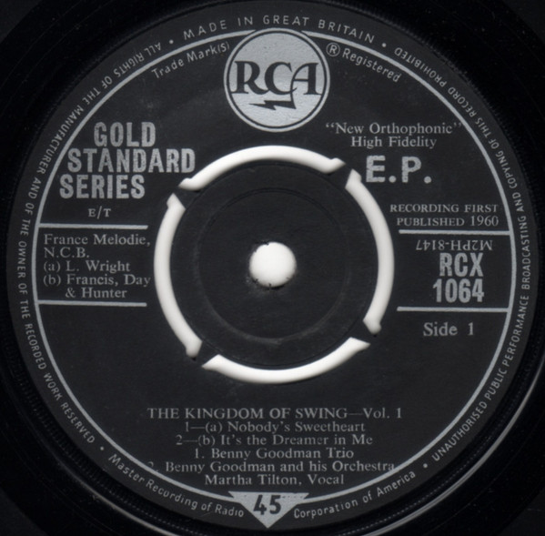 Benny Goodman - The Kingdom Of Swing (Volume 1) (7", EP, Mono) - Bild 3 von 4