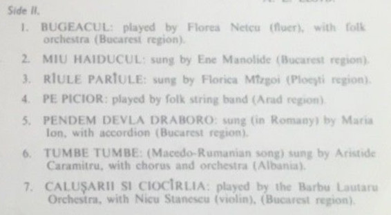 Verschiedene Field Recordings von A. L. Lloyd - Rumänische Volksmusik (10") - Bild 7 von 7