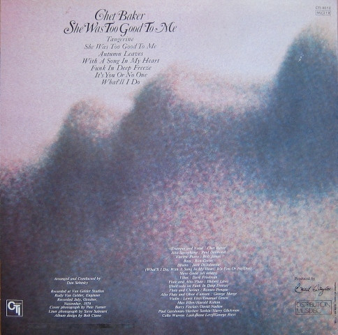 Chet Baker - She Was Too Good To Me (LP, Album, RE) - Bild 2 von 4