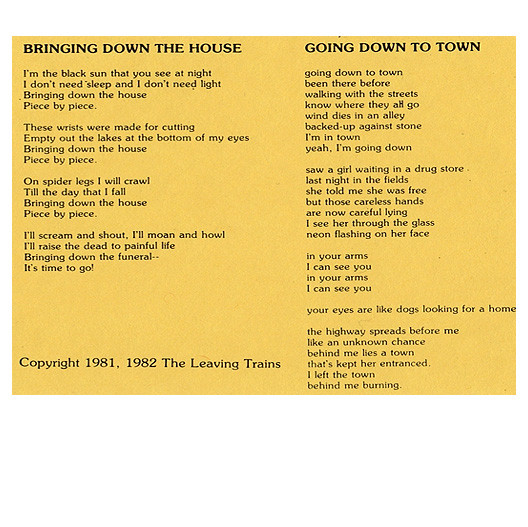 The Leaving Trains - Bringing Down The House (7", Single) - Picture 3 of 5