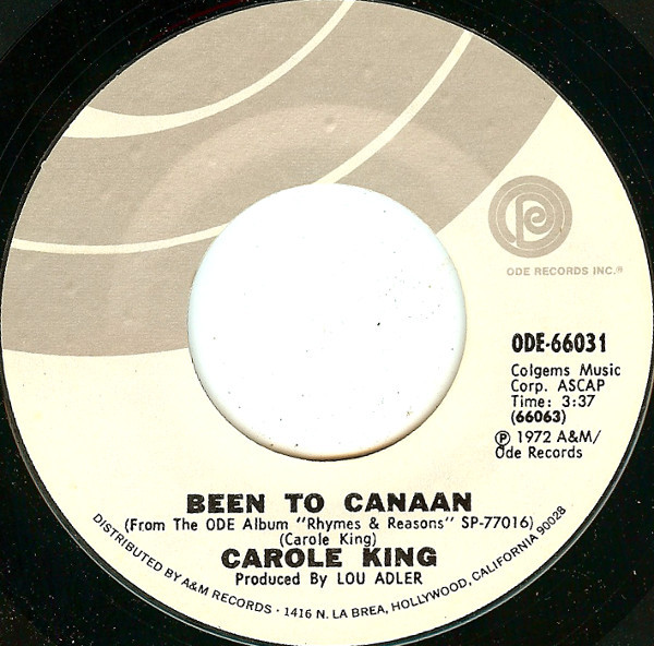 Carole King - Been To Canaan / Bitter With The Sweet (7", Single, Styrene, Pit) - Imagen 2 de 3
