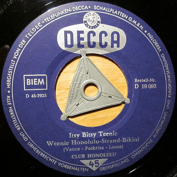Club Honolulu - Itsy Bitsy Teenie Weenie Honolulu Strand Bikini (7", Single) - Picture 3 of 4