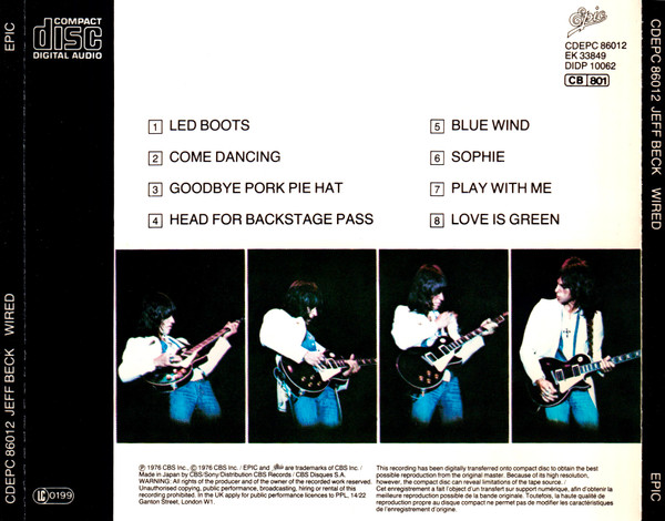 Jeff Beck - Wired (CD, Album, RE) | eBay UK