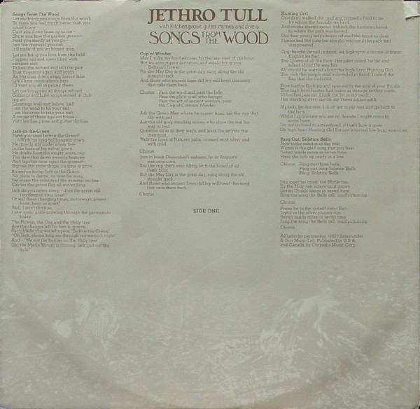 Jethro Tull - Songs From The Wood (LP, Album, Ter) - Picture 4 of 6