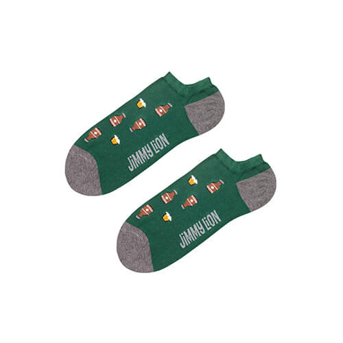 Calcetines tobilleros verdes, Jimmy Lion x Mahou, Talla L