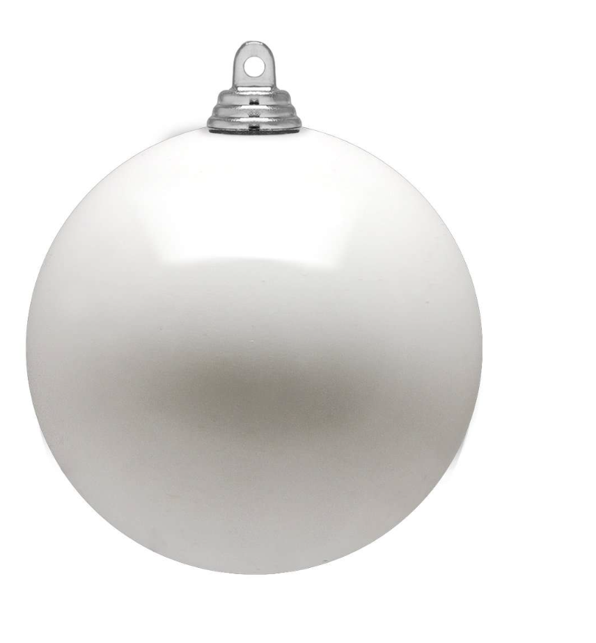 Weihnachtkugeln Pro B1 glanz weiß, Ø 10 cm