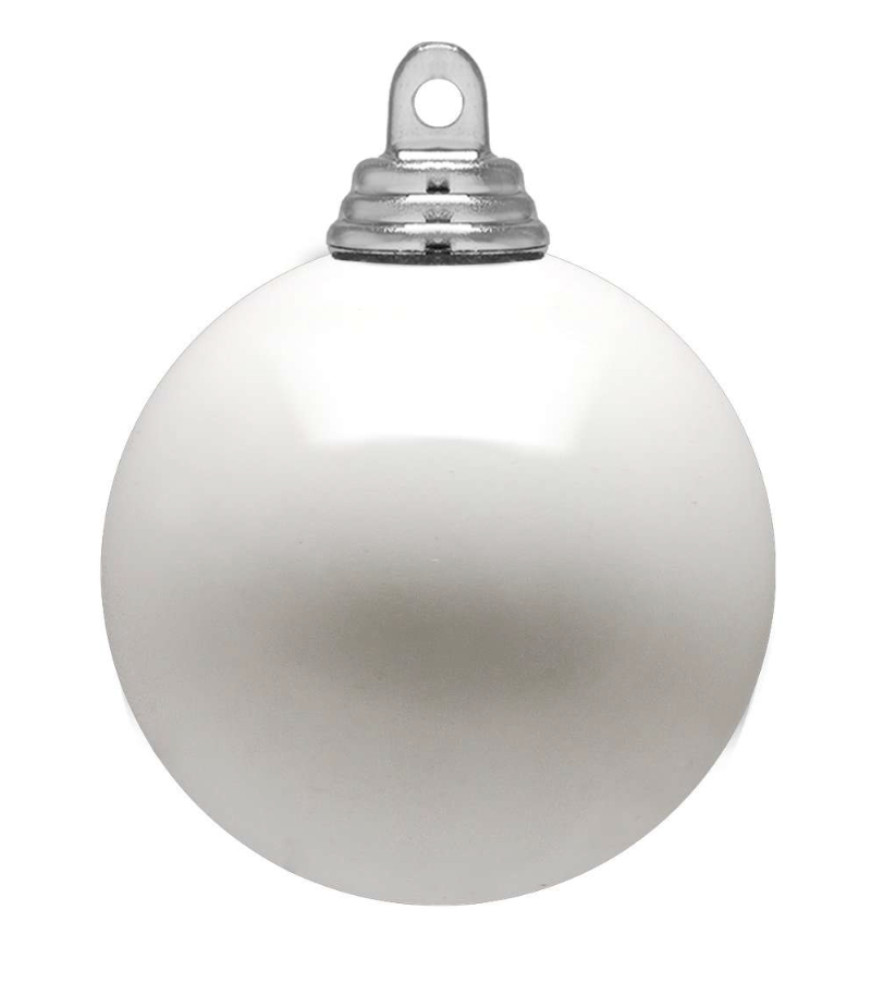Weihnachtskugeln Pro B1 glanz weiß, Ø 6 cm