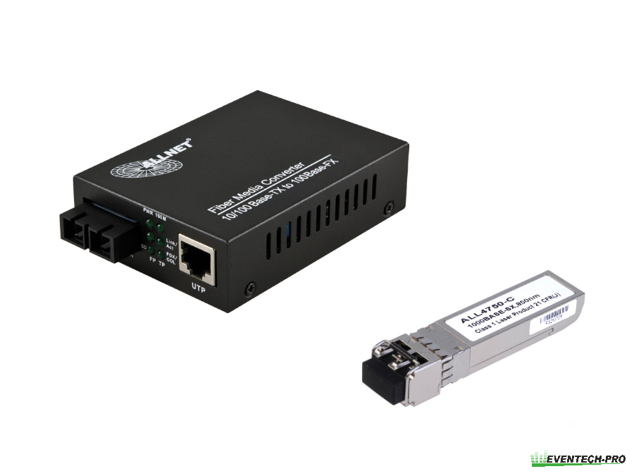 Fibre Converter / Allnet MC104G inkl. SFP ALL4750 / Multimode 850nm - max 550m