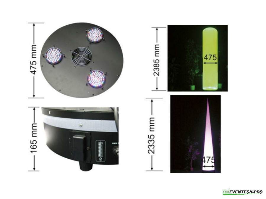 Showtec Aircone RGB LED - 2,5m