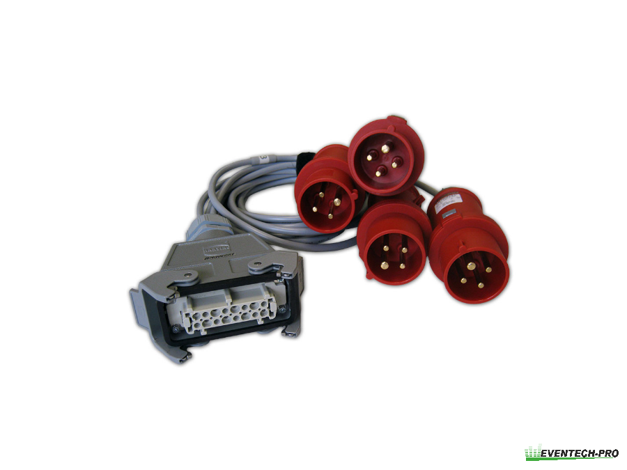 Motorsplit Harting -> 4x CEE 4-pol
