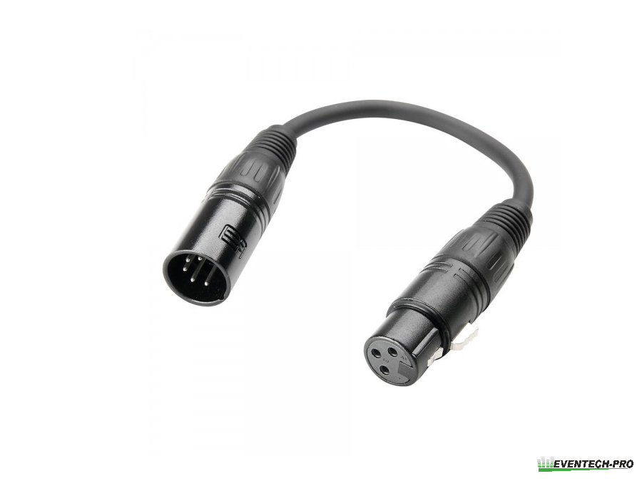 Adapter DMX 5pol (male) - 3pol (female)