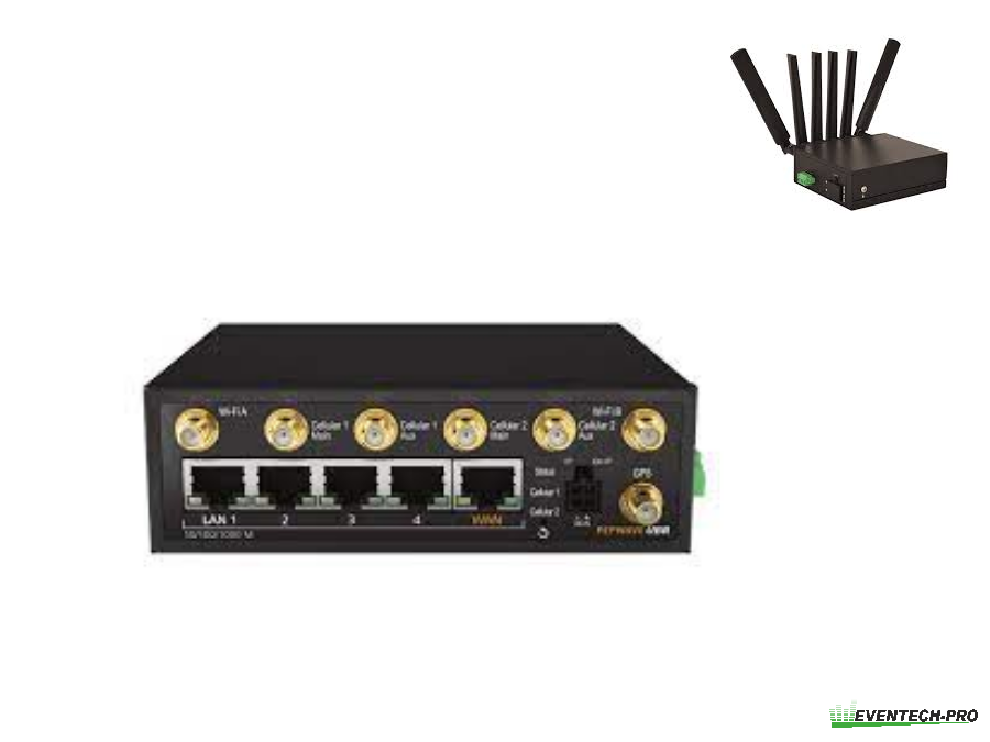 2-Kanal LTE Router, Pepwave UBR, 2x LTE SIM + Datenflat (Telek./Vodaf.)