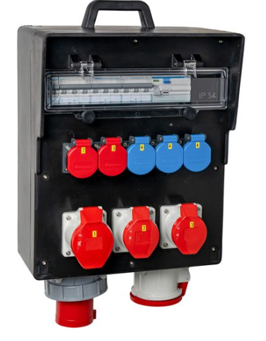 Stromverteiler 63A, schwarz