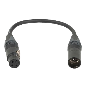 DMX 5p -> XLR 3p - 0,2m