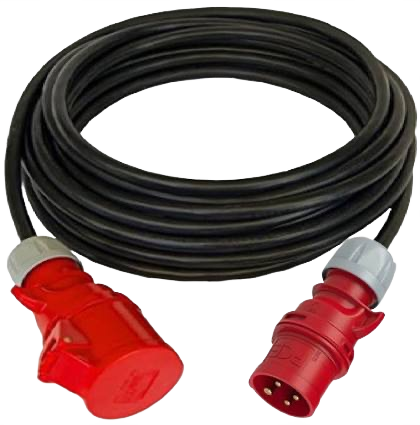 3 fasen 16A CEE red 5m (Takelsturing - 4x 2,5mm2)
