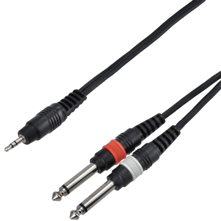 2x Jack 6,3mm -> Mini Jack