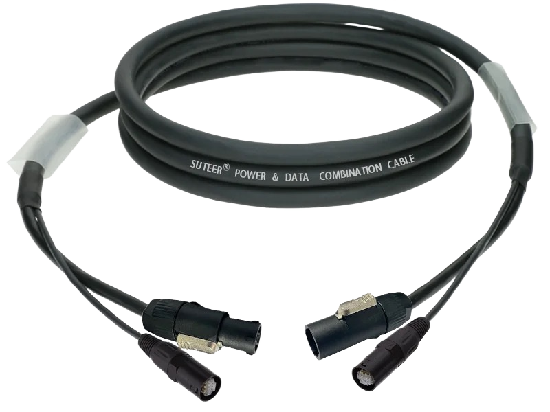 Combikabel (1x Ethercon Cat7, 1x True1) - 2,5m