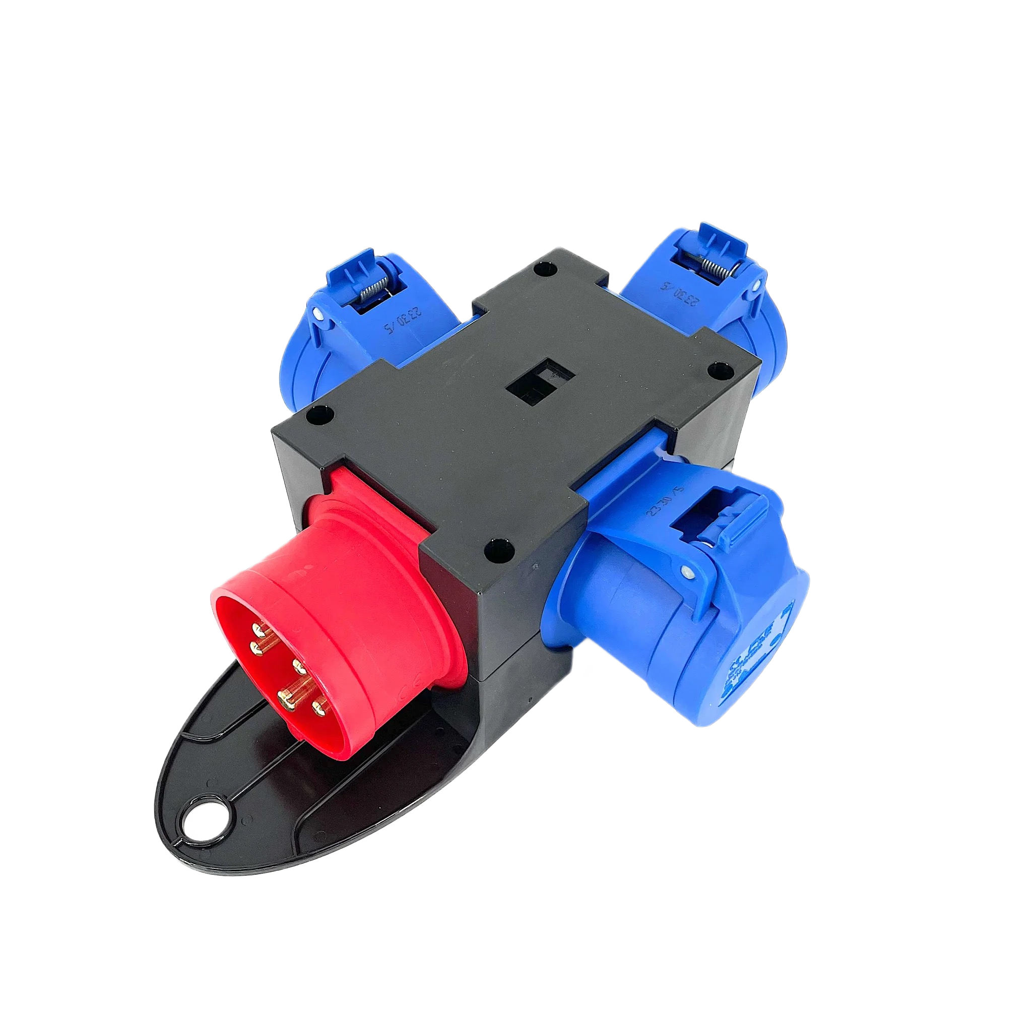 PSU 16A CEE Red > 3x 16A CEE Blue